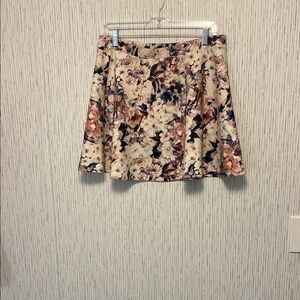 Blue & Pink Bethany Mota XL Circle Skirt with Elegant Floral Design